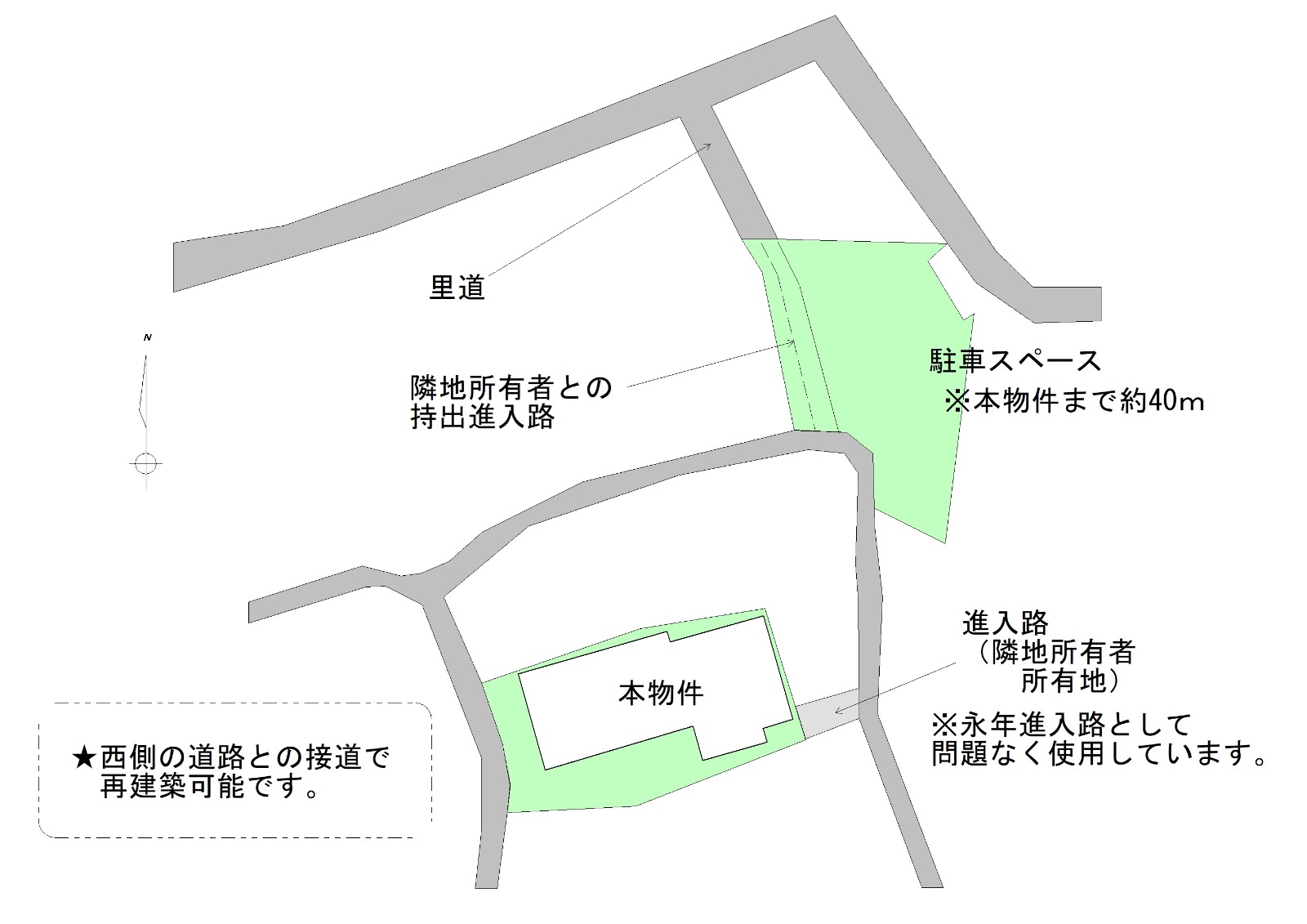 伊賀市御代「最寄り駅まで徒歩圏の昭和が薫る重厚な日本家屋」敷地見取り図
