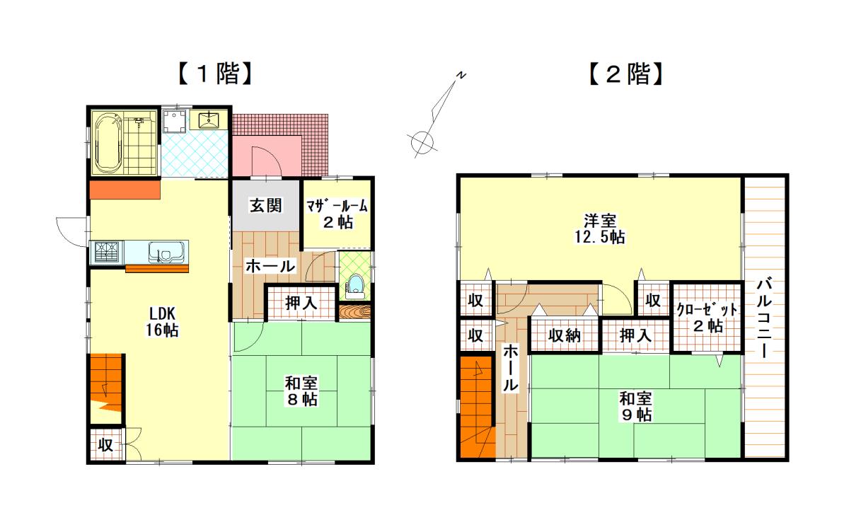 三重県伊賀市ゆめが丘「広い敷地と駐車場のあるパナホームの戸建住宅」　間取り