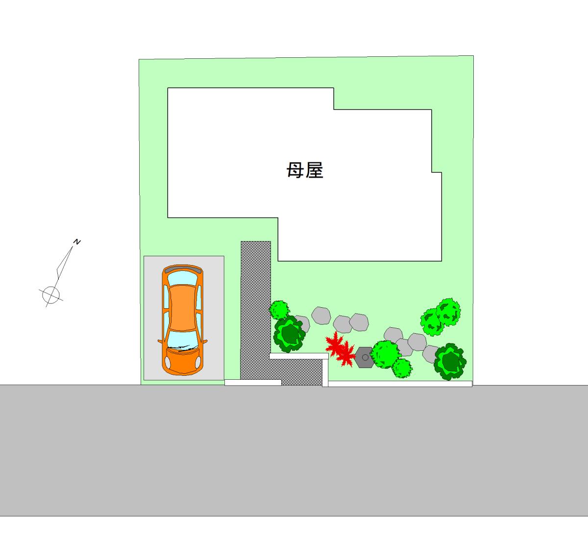 1020 三重県名張市桔梗が丘南「昭和薫る和テイスト溢れる日本家屋」敷地見取り図